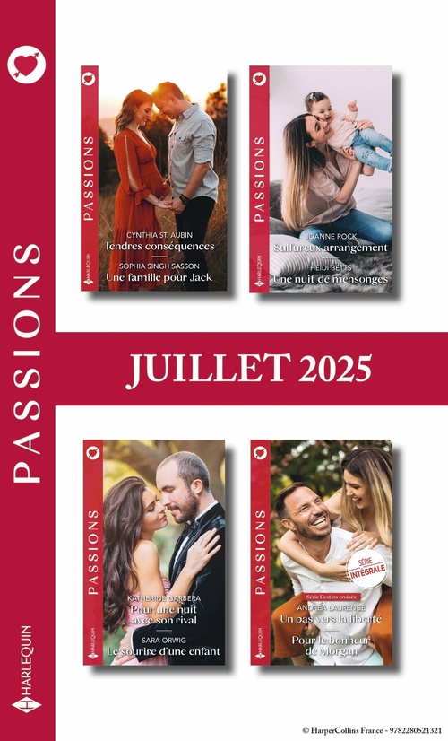Couverture ebook de Pack mensuel Passions - 8 romans (Juillet 2025), de Collectif