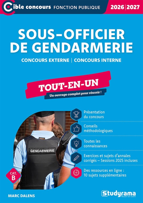 ebook cover of Sous-officier de gendarmerie - Tout-en-un - Catégorie B - Édition 2026-2027, by Marc Dalens