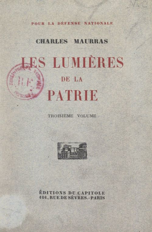 Couverture ebook de Les lumières de la patrie, de Charles Maurras