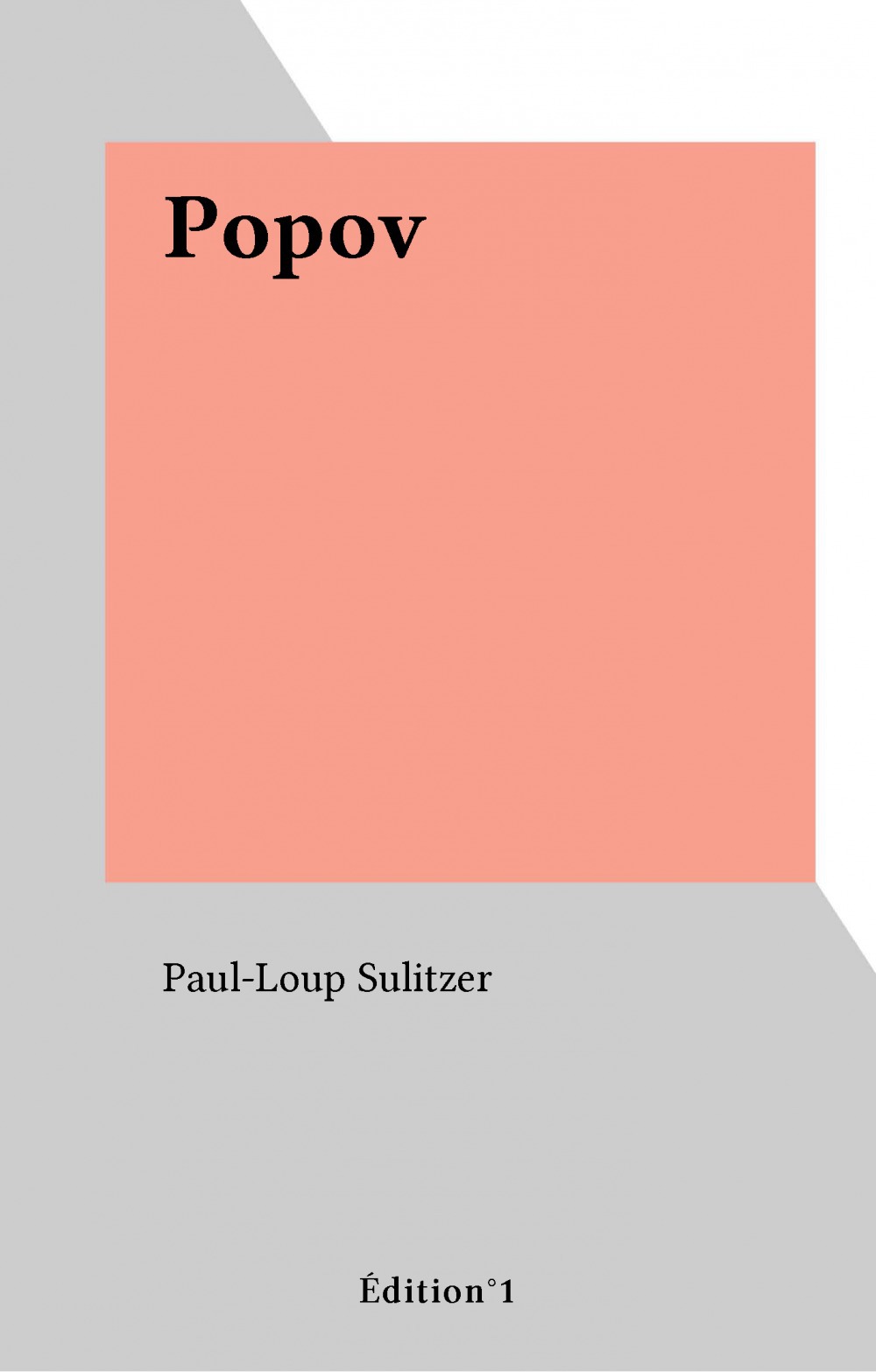 ebook cover of Popov, by Paul-Loup Sulitzer