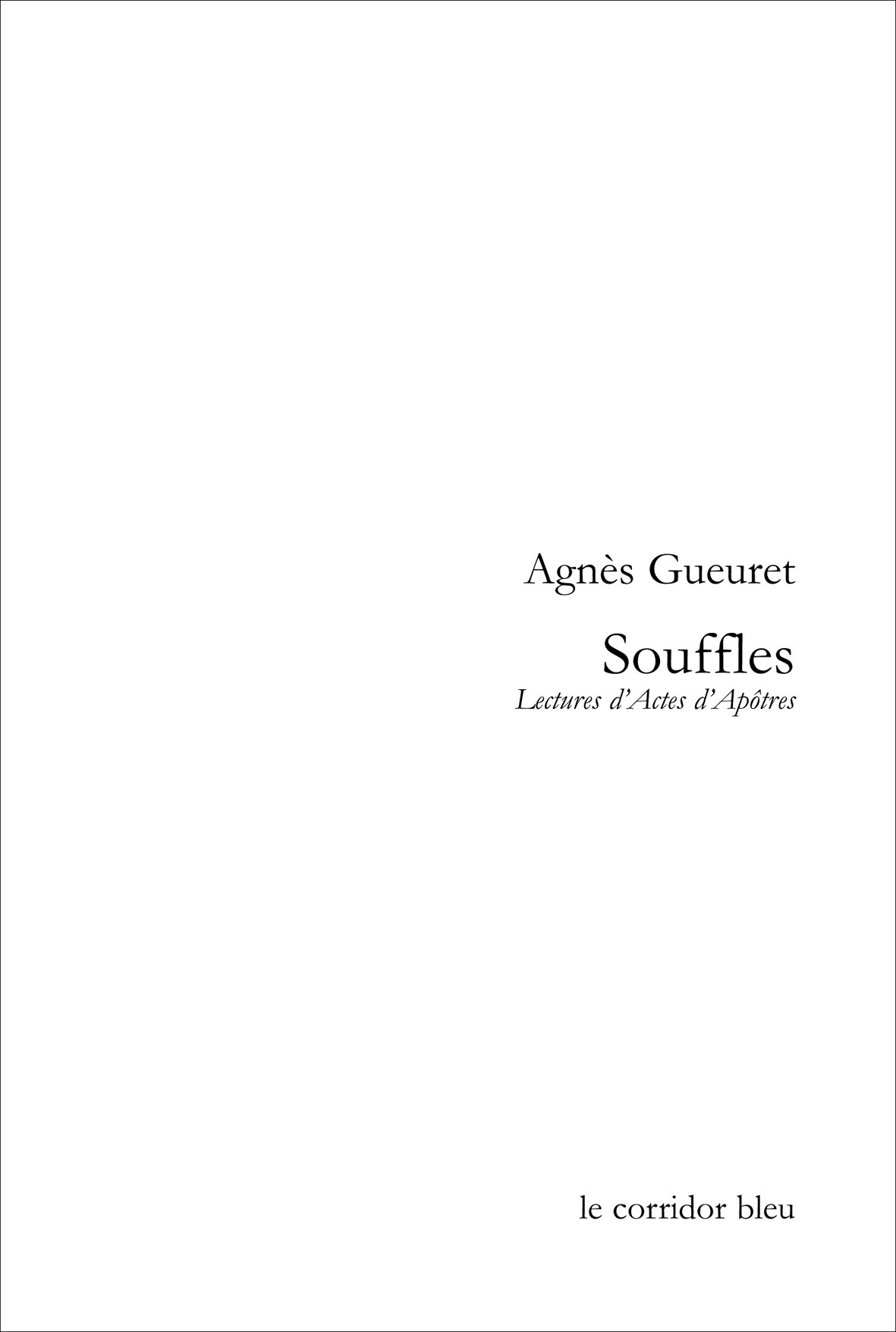 Couverture ebook de Souffles, de Gueuret Agnes