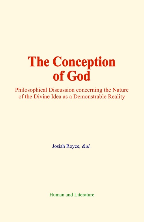 ebook cover of The Conception of God, by &Al. Josiah Royce