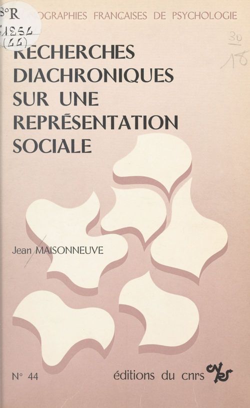 Couverture ebook de Recherches diachroniques sur une représentation sociale : persistance et changement dans la caractérisation de "l'homme sympathique", de Jean Maisonneuve
