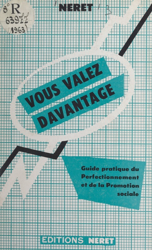 Couverture ebook de Vous valez davantage, de Guides Neret