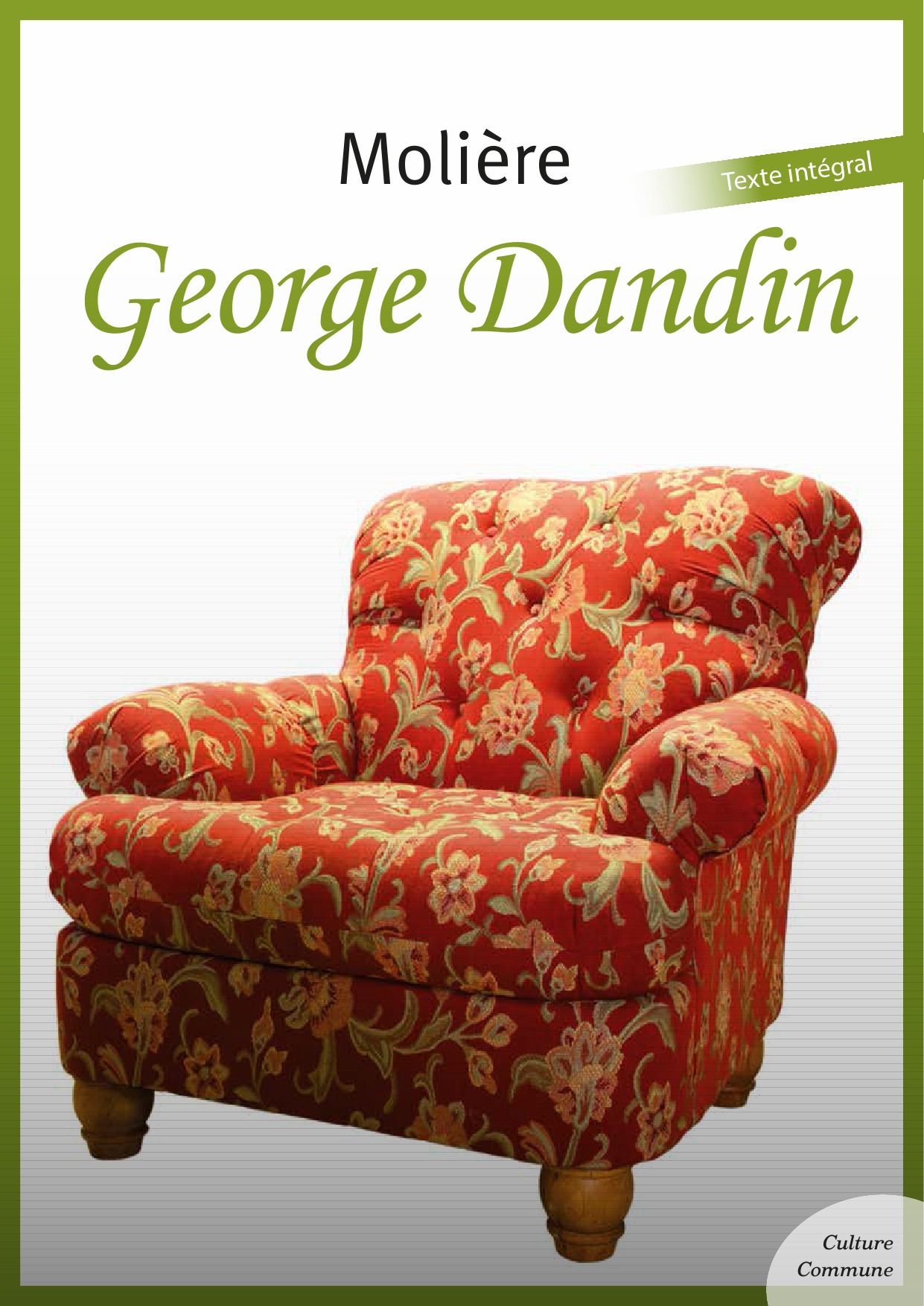 Couverture ebook de George Dandin, de Molière