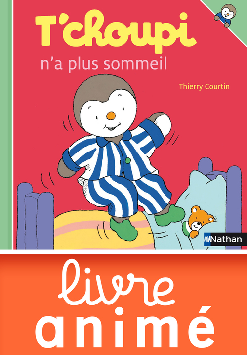 Couverture ebook de T'choupi n'a plus sommeil, de Thierry Courtin