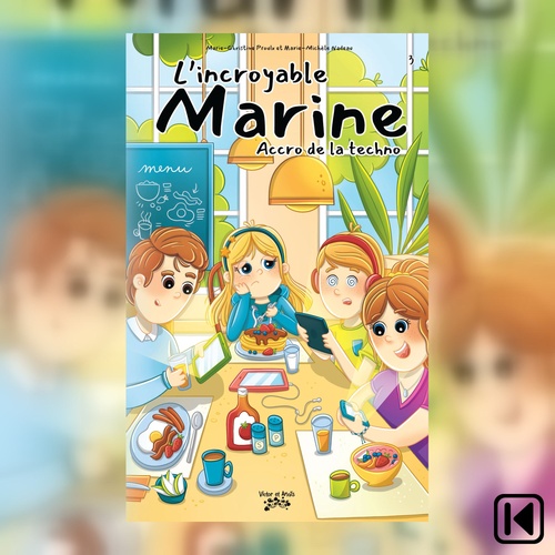 Couverture audiobook de L'incroyable Marine, accro de la techno Tome 3, de Marie-Michèle Proulx, Marie-Christine Nadeau