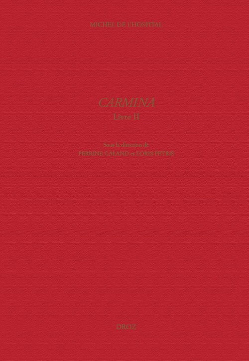 Couverture ebook de Carmina, de Michel De L'Hospital