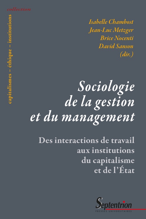 ebook cover of Sociologie de la gestion et du management, by Collectif, Isabelle Chambost, Jean-Luc Metzger, Brice Nocenti, David Sanson
