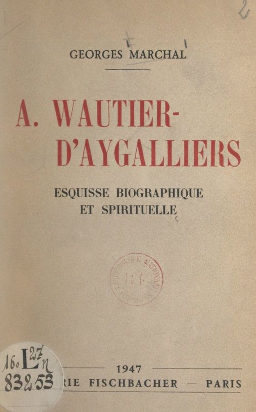 ebook cover of A. Wautier-d'Aygalliers, by Georges Marchal