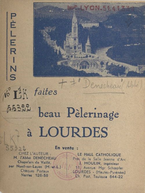 Couverture ebook de Pèlerins, faites un beau pèlerinage à Lourdes, de Henri Denecheau