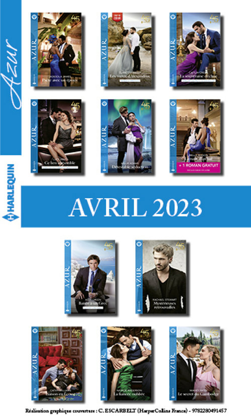 Couverture ebook de Pack mensuel Azur - 11 romans + 1 titre gratuit (Avril 2023), de Collectif