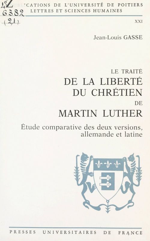 Couverture ebook de Le Traité de la Liberté du chrétien, de Martin Luther, de Jean-Louis Gasse