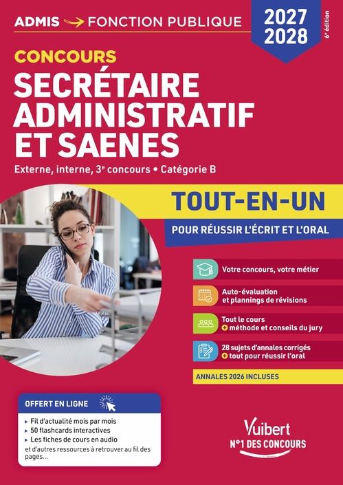 ebook cover of Concours Secrétaire administratif et SAENES 2027 - Tout-en-un, by Marc Doucet, Loïc Goffe, René Guimet, Thibaut Klinger, Erwan Lhelgoualch
