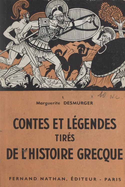 Couverture ebook de Contes et légendes tirés de l'histoire grecque, de Marguerite Desmurger