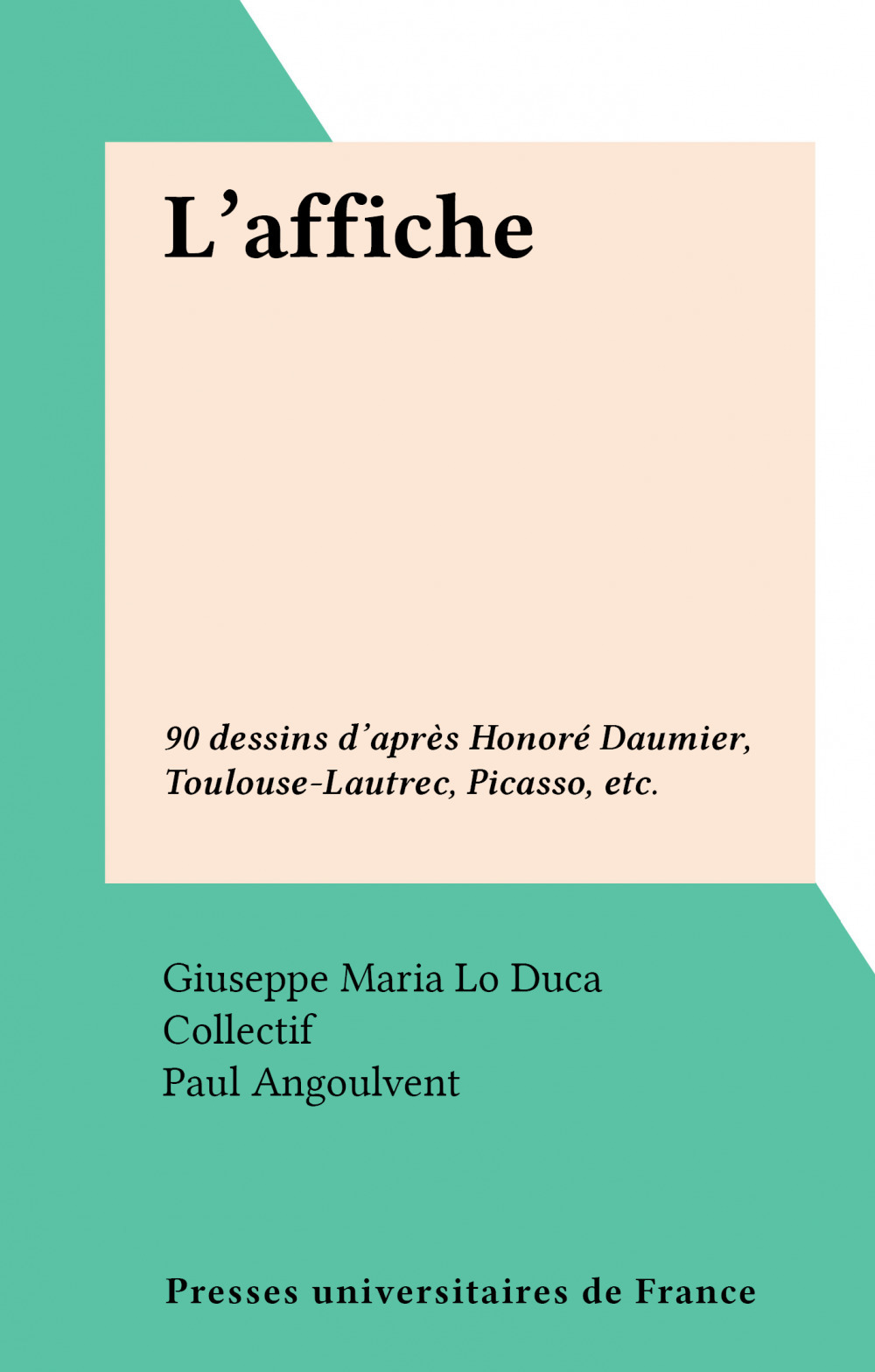 ebook cover of L'affiche, by Giuseppe Maria Lo Duca