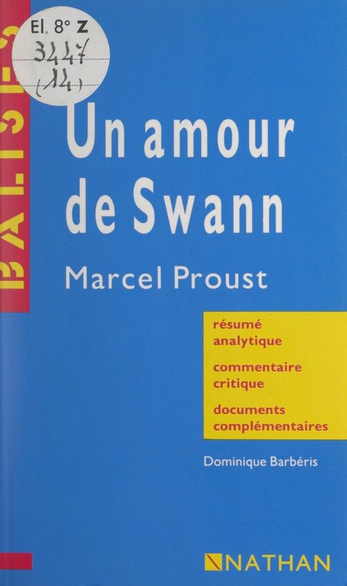 ebook cover of Un amour de Swann, Marcel Proust, by Dominique Barberis
