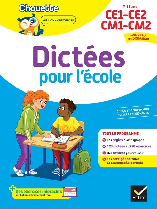 ebook cover of Chouette - Dictées pour l'école CE1/CE2/CM1/CM2, by Sophie Valle