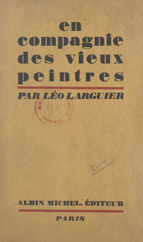 ebook cover of En compagnie des vieux peintres, by Leo Larguier