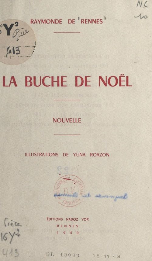 ebook cover of La bûche de Noël, by Raymonde De Rennes