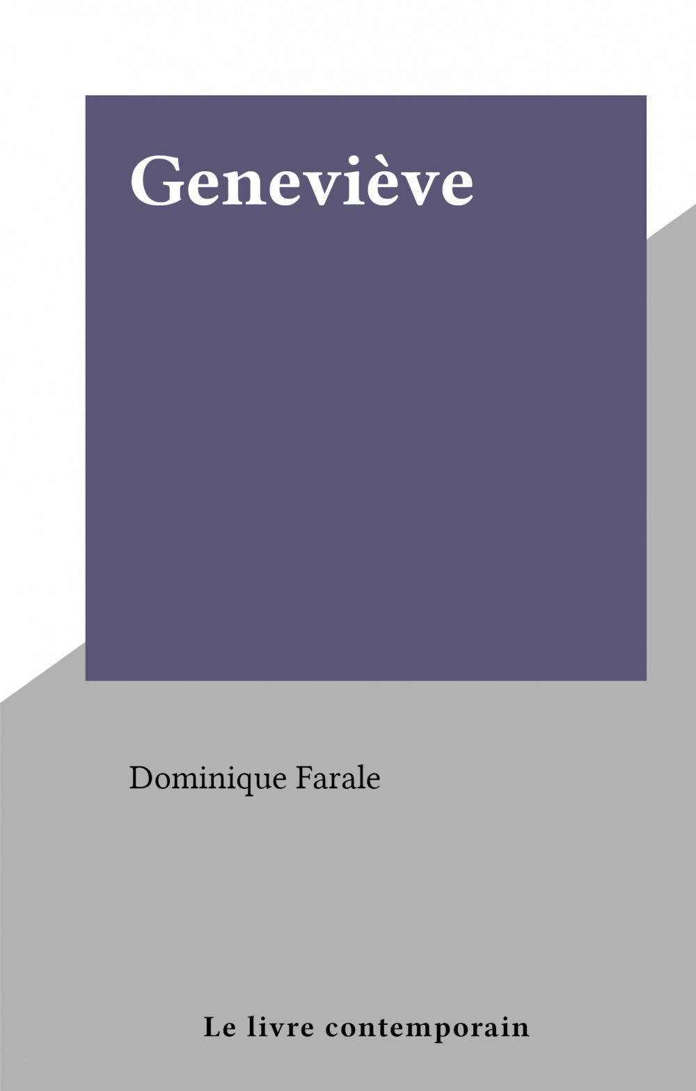 ebook cover of Geneviève, by Dominique Farale