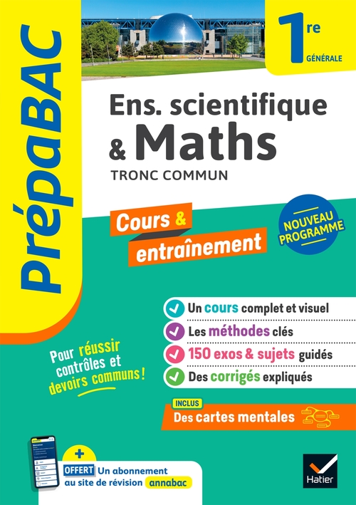 Couverture ebook de Prépabac - Maths & enseignement scientifique (tronc commun) 1re générale, de Isabelle Bednarek - Maitrepierre, Guillaume Ehret, Laurent Le Floch, Alain Le Grand, Arnaud Mamique, Bruno Semelin