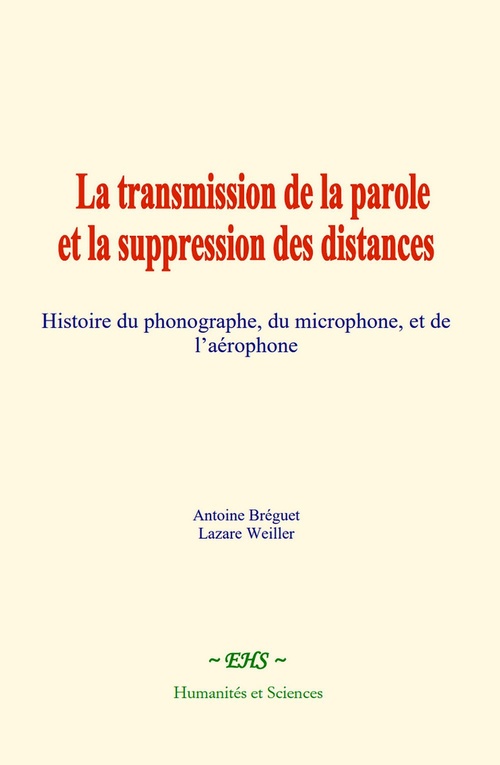 ebook cover of La transmission de la parole et la suppression des distances, by Théodule Ribot