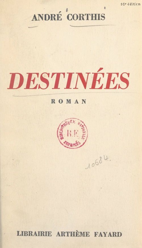 Couverture ebook de Destinées, de Andre Corthis