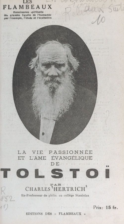 ebook cover of La vie passionnée et l'âme évangélique de Tolstoï, by Charles Hertrich