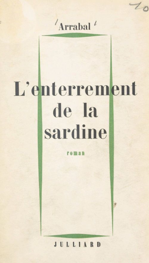 Couverture ebook de L'enterrement de la sardine, de Fernando Arrabal