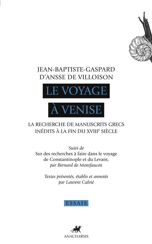 Couverture ebook de Le Voyage à Venise, de Jean-baptiste g. d' Ansse de villoison