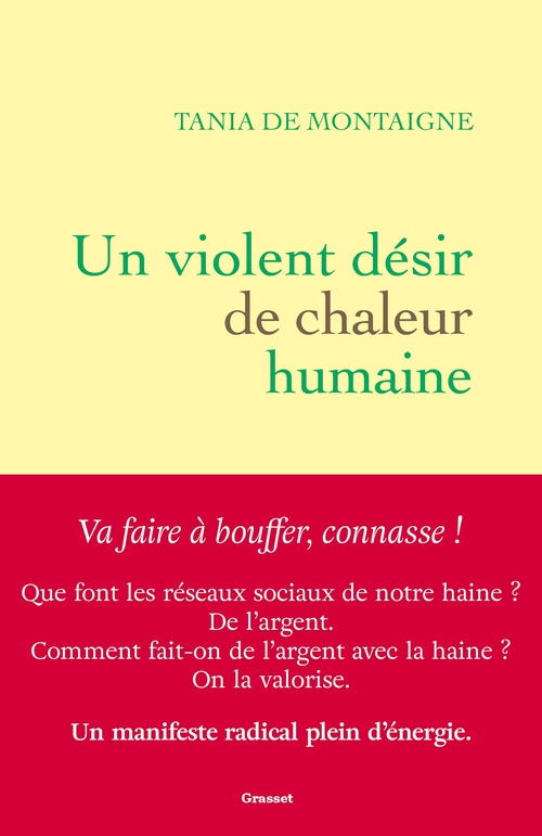 Couverture ebook de Un violent désir de chaleur humaine, de Tania de Montaigne