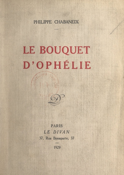 Couverture ebook de Le bouquet d'Ophélie, de Philippe Chabaneix