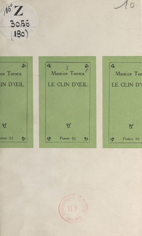 ebook cover of Le clin d'oeil, by Maurice Toesca