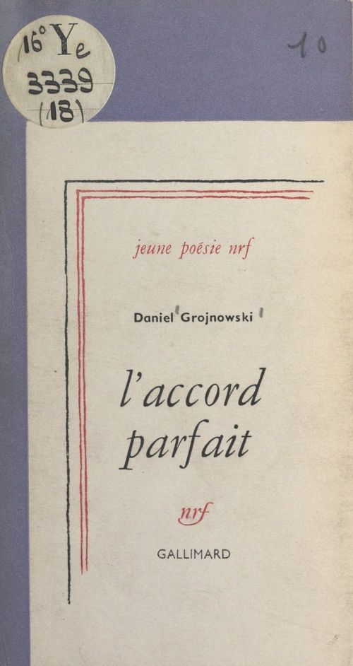 Couverture ebook de L'accord parfait, de Daniel Grojnowski