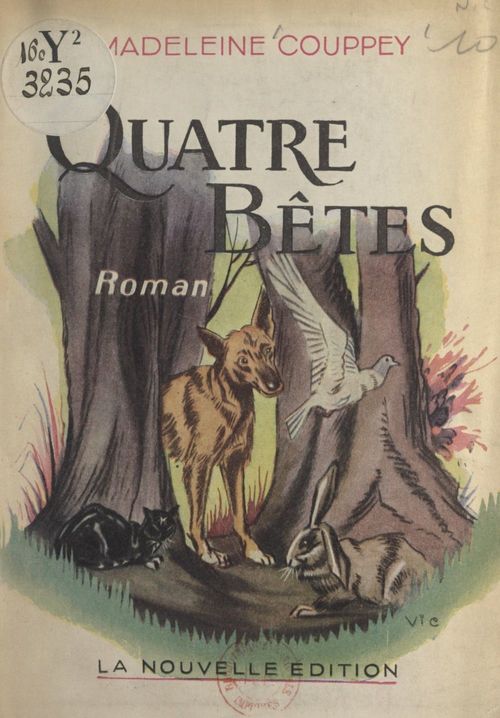 Couverture ebook de Quatre bêtes, de Madeleine Couppey