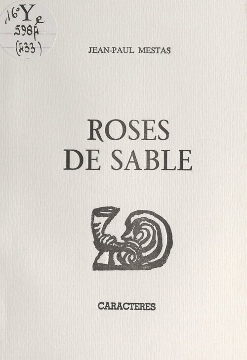 ebook cover of Roses de sable, by Jean-Paul Mestas