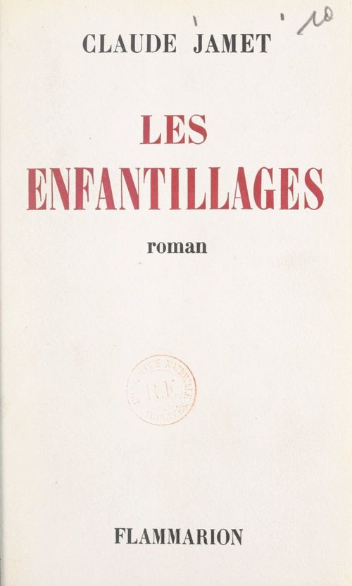 Couverture ebook de Les enfantillages, de Claude Jamet