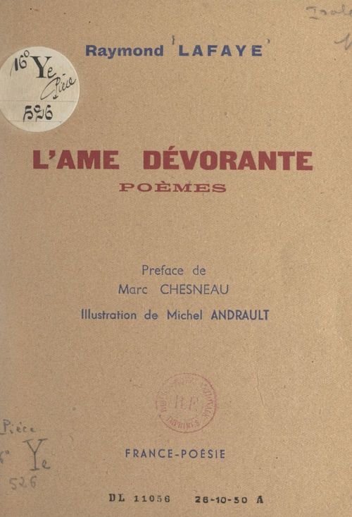 Couverture ebook de L'âme dévorante, de Raymond Lafaye