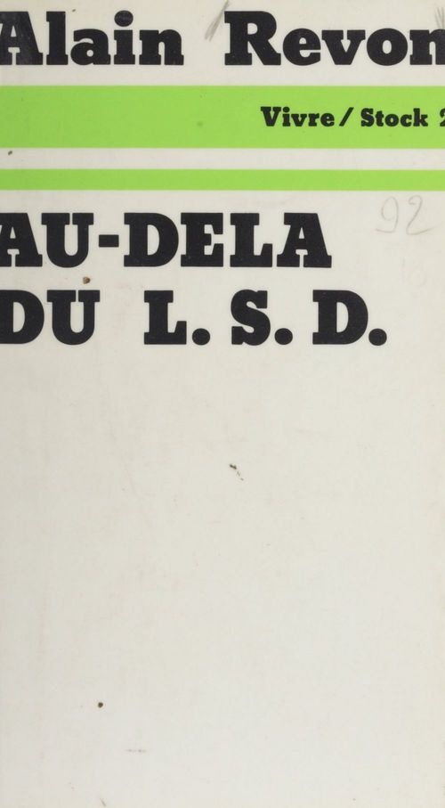 Couverture ebook de Au-delà du L.S.D., de Alain Revon