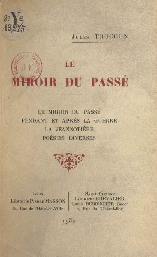ebook cover of Le miroir du passé, by Jules Troccon
