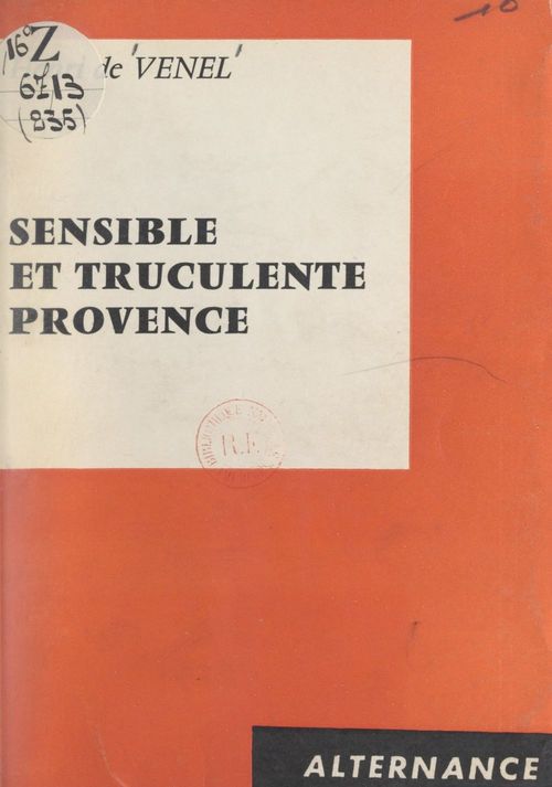 ebook cover of Sensible et truculente Provence, by Henri De Venel