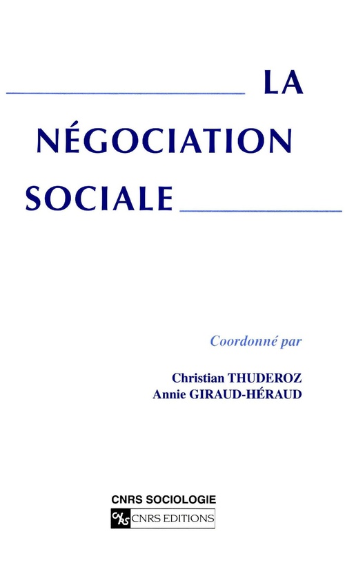 Couverture ebook de La négociation sociale, de Collectif