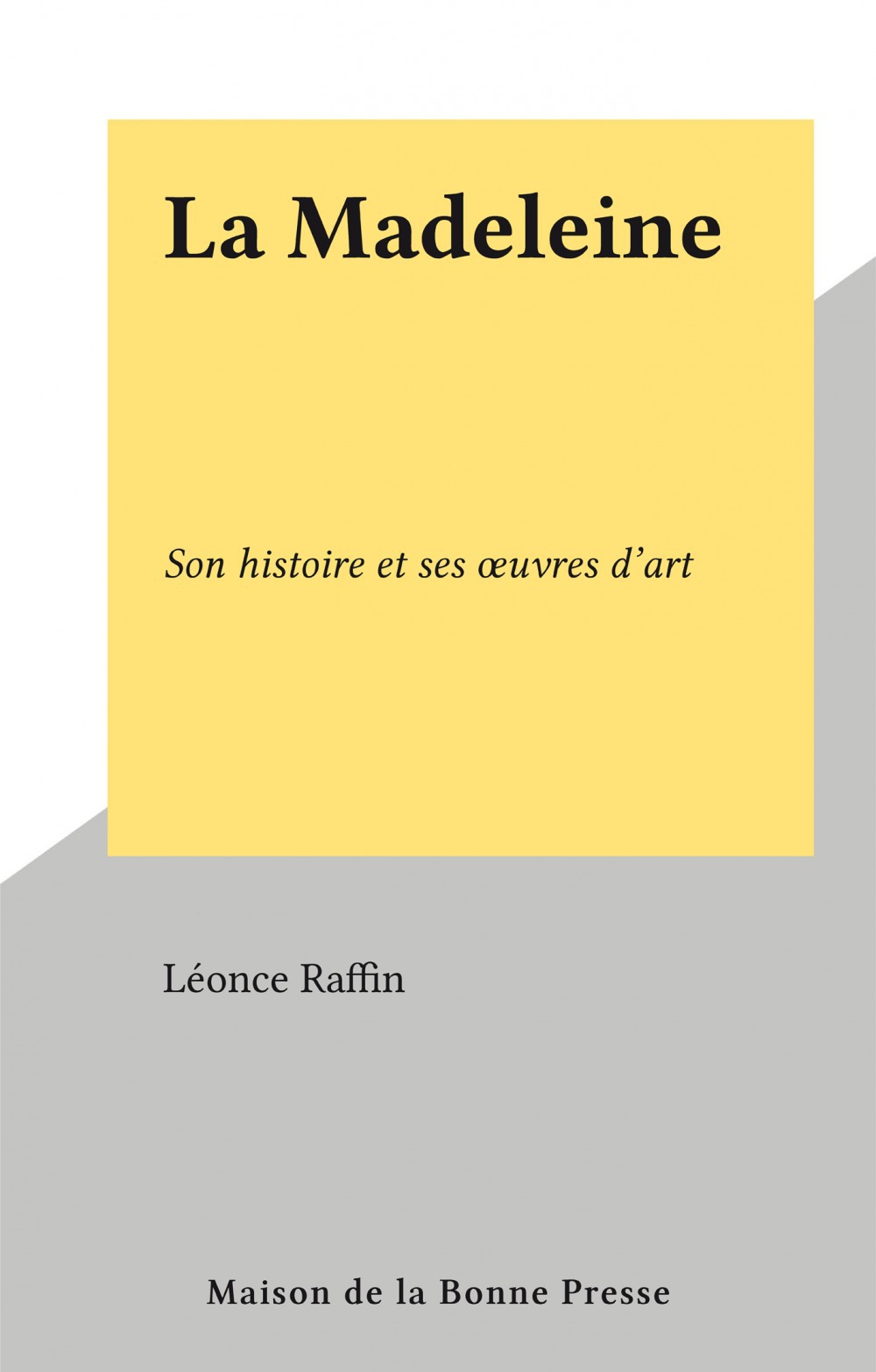 ebook cover of La Madeleine, by Leonce Raffin