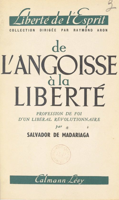 Couverture ebook de De l'angoisse à la liberté, de Salvador De Madariaga