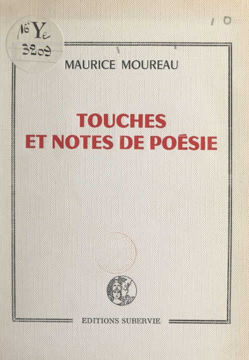 ebook cover of Touches et notes de poésie, by Maurice Moureau