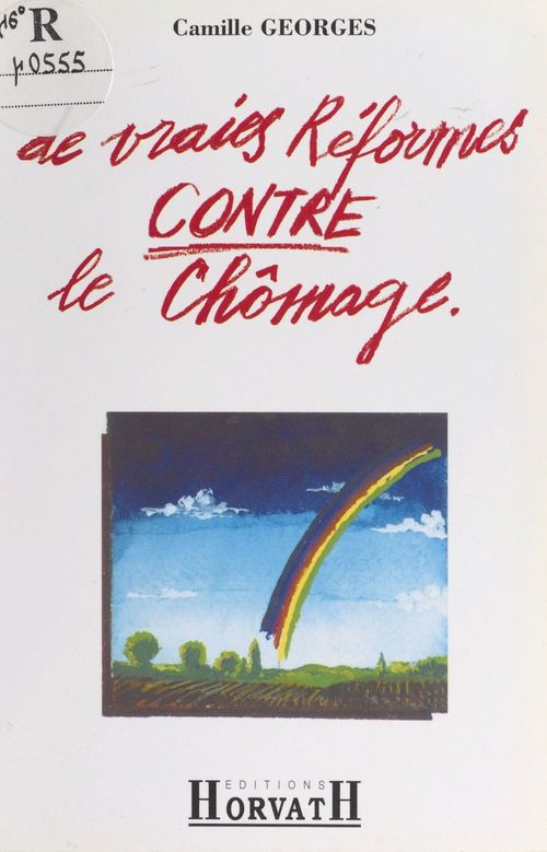 Couverture ebook de De vraies réformes contre le chômage, de Georges