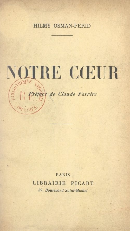 Couverture ebook de Notre coeur, de Hilmy Osman-Ferid