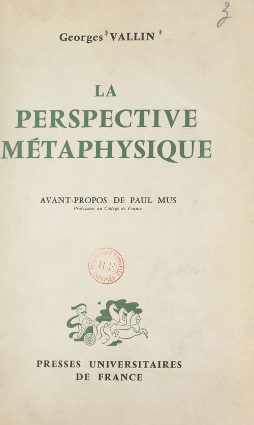 Couverture ebook de La perspective métaphysique, de Georges Vallin