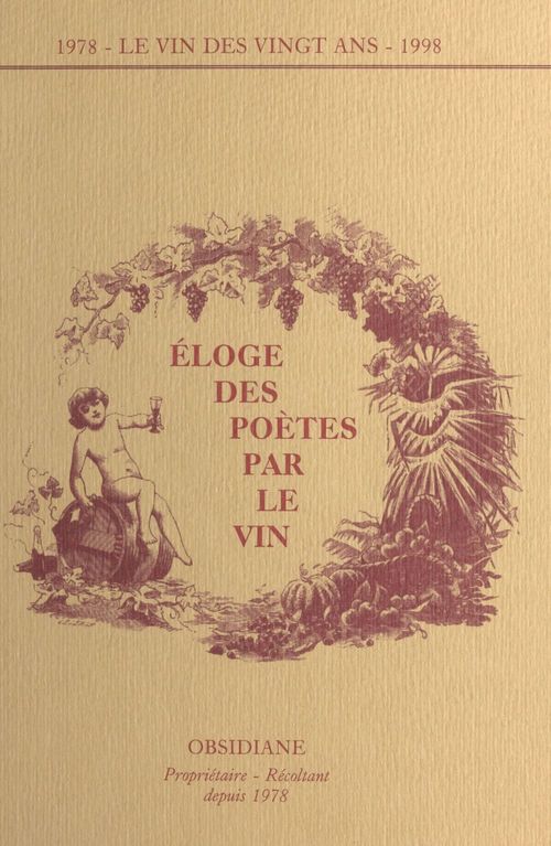ebook cover of Éloge des poètes par le vin, by Collectif